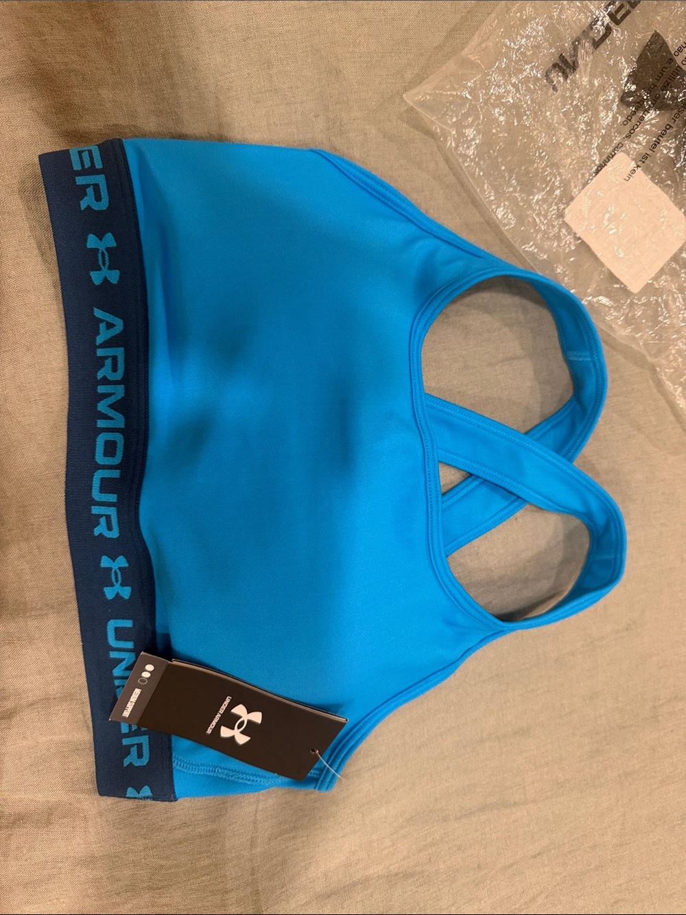 Under Armour Bright Blue Crossback Sports Bra